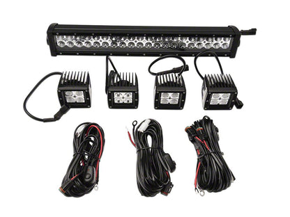 Barricade HD Front Bumper with LED Fog Lights, Spot Lights and 20-Inch LED Light Bar (19-21 Silverado 1500)