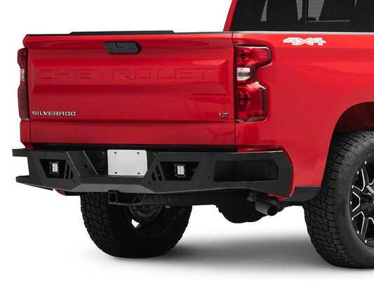 Barricade HD Rear Bumper with LED Fog Lights (19-25 Silverado 1500)