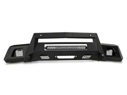Barricade HD Stubby Front Bumper with Winch Mount and 20-Inch Single Row LED Light Bar (19-21 Silverado 1500, Excluding Diesel)