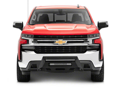Barricade HD Stubby Front Bumper with Winch Mount and 20-Inch Single Row LED Light Bar (19-21 Silverado 1500, Excluding Diesel)