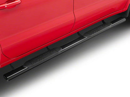 Barricade E-Series 5-Inch Oval Straight Side Step Bars; Black (19-25 Silverado 1500 Crew Cab)
