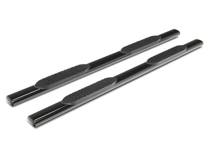 Barricade E-Series 5-Inch Oval Straight Side Step Bars; Black (19-25 Silverado 1500 Crew Cab)