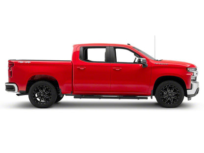 Barricade E-Series 5-Inch Oval Straight Side Step Bars; Black (19-25 Silverado 1500 Crew Cab)