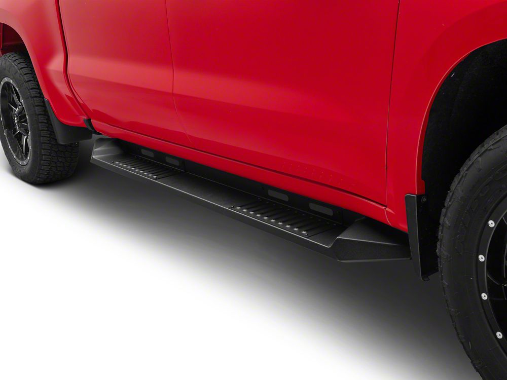 Barricade HD Steel Running Boards; Textured Black (19-25 Silverado 1500 Crew Cab)