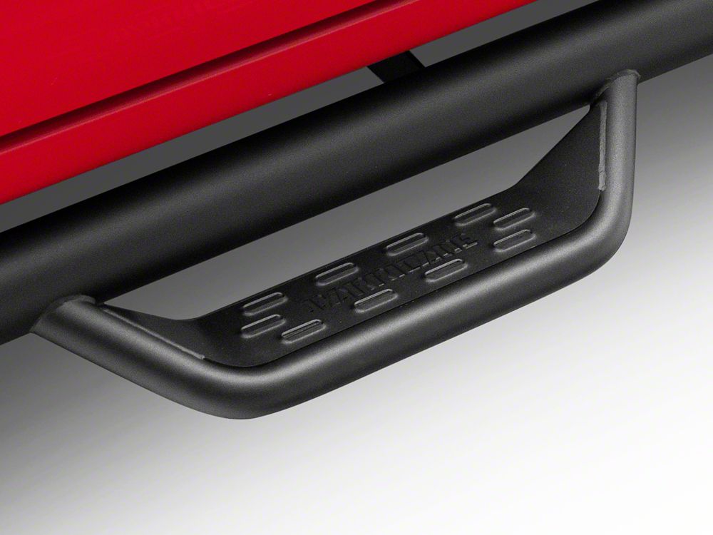 Barricade Tubular Drop Steps; Fine Textured Black Finish (19-25 Silverado 1500 Crew Cab)