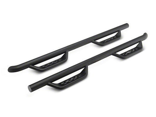 Barricade Tubular Drop Steps; Fine Textured Black Finish (19-25 Silverado 1500 Double Cab)