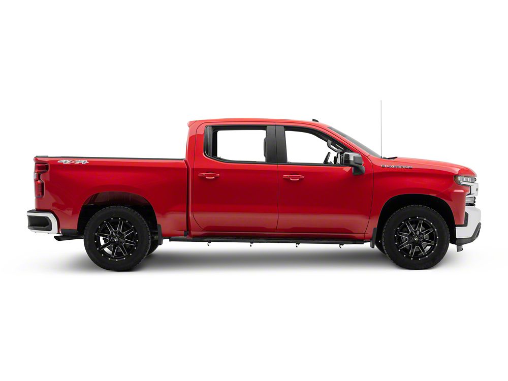 Barricade Formed HD Running Boards; Textured Black (19-25 Silverado 1500 Crew Cab)