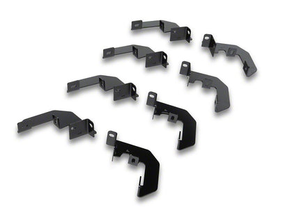 Barricade Canyon Drop Steps; Textured Black (19-25 Sierra 1500 Double Cab)