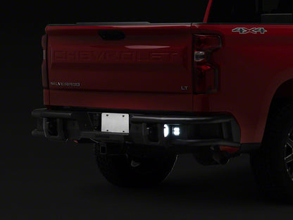Barricade HD4 Tubular Rear Bumper with LED Fog Lights (19-26 Silverado 1500)