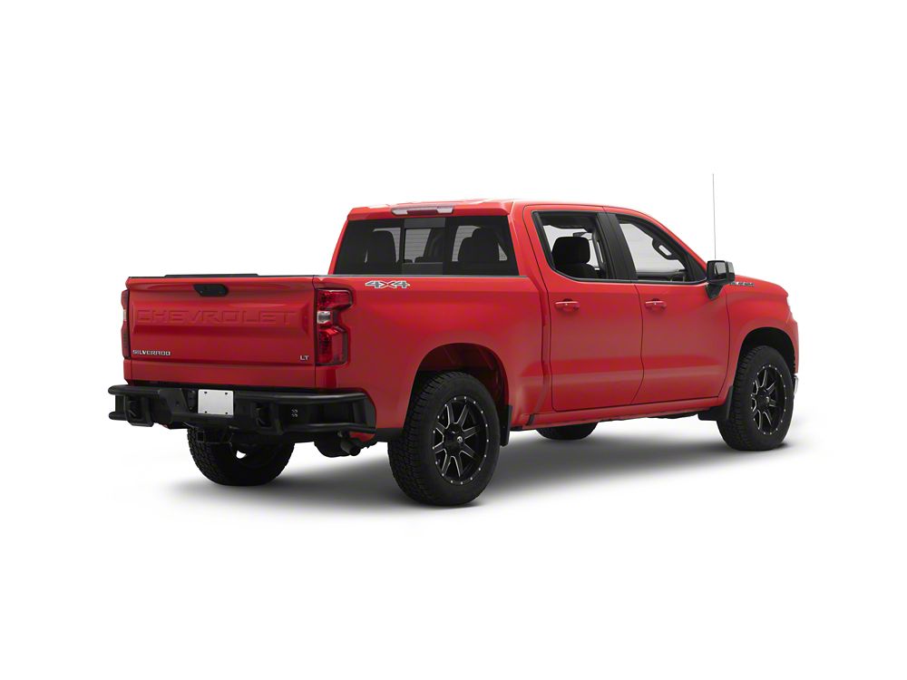 Barricade HD4 Tubular Rear Bumper with LED Fog Lights (19-26 Silverado 1500)