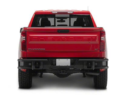 Barricade HD4 Tubular Rear Bumper with LED Fog Lights (19-26 Silverado 1500)