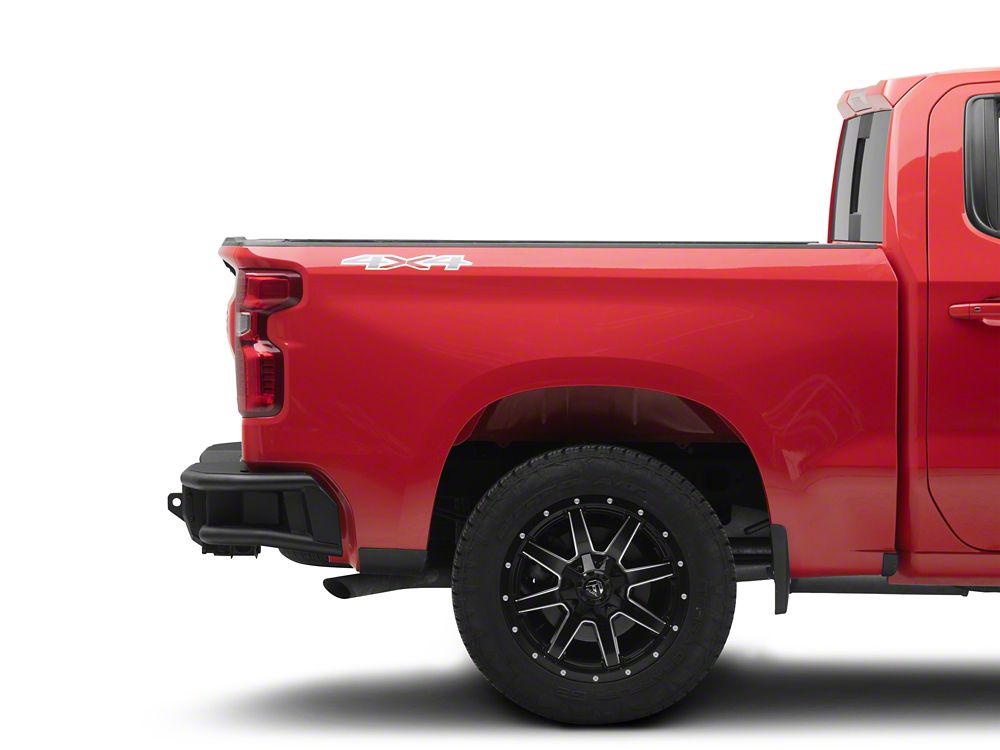 Barricade HD4 Tubular Rear Bumper with LED Fog Lights (19-26 Silverado 1500)