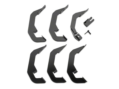 Barricade Pinnacle 4-Inch Oval Bent End Side Step Bars; Rocker Mount; Stainless Steel (07-13 Sierra 1500 Extended Cab, Crew Cab)