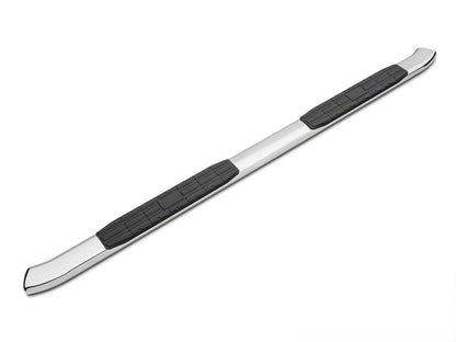 Barricade Pinnacle 4-Inch Oval Bent End Side Step Bars; Rocker Mount; Stainless Steel (07-13 Sierra 1500 Extended Cab, Crew Cab)