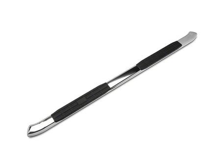 Barricade Pinnacle 4-Inch Oval Bent End Side Step Bars; Rocker Mount; Stainless Steel (14-18 Sierra 1500 Double Cab, Crew Cab)