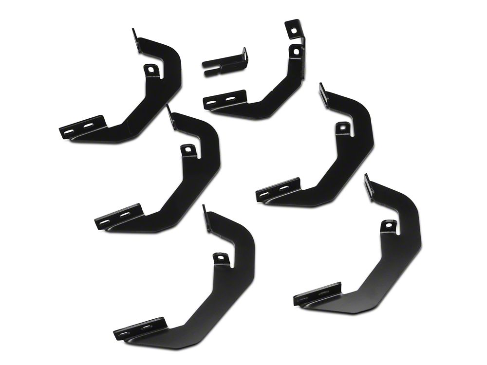 Barricade Pinnacle 4-Inch Oval Bent End Side Step Bars; Rocker Mount; Stainless Steel (14-18 Sierra 1500 Double Cab, Crew Cab)