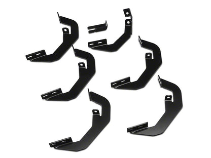 Barricade Pinnacle 4-Inch Oval Bent End Side Step Bars; Rocker Mount; Stainless Steel (14-18 Sierra 1500 Double Cab, Crew Cab)
