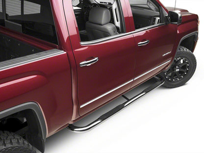 Barricade 3-Inch Side Step Bars; Body Mount; Stainless Steel (14-18 Sierra 1500)