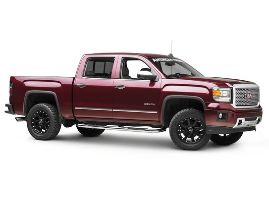 Barricade 3-Inch Side Step Bars; Body Mount; Stainless Steel (14-18 Sierra 1500)