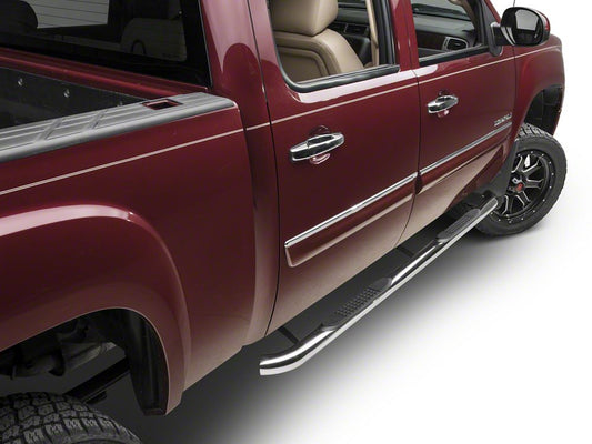 Barricade 3-Inch Side Step Bars; Rocker Mount; Stainless Steel (07-13 Sierra 1500)