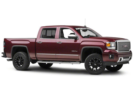 Barricade 3-Inch Side Step Bars; Rocker Mount; Stainless Steel (14-18 Sierra 1500)