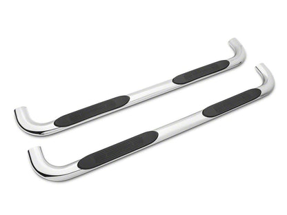 Barricade 4-Inch Oval Bent End Side Step Bars; Body Mount; Stainless Steel (99-13 Sierra 1500)