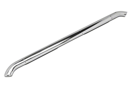 Barricade 4-Inch Oval Bent End Side Step Bars; Rocker Mount; Stainless Steel (14-18 Sierra 1500)