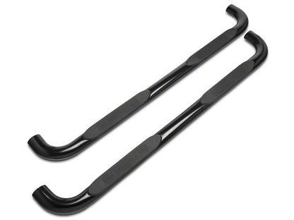 Barricade 4-Inch Oval Bent End Side Step Bars; Body Mount; Black (14-18 Sierra 1500)