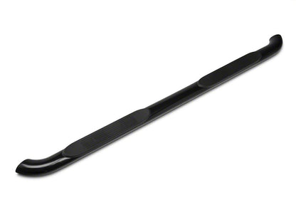 Barricade 4-Inch Oval Bent End Side Step Bars; Rocker Mount; Black (14-18 Sierra 1500)