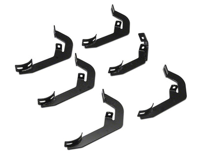 Barricade 4-Inch Oval Bent End Side Step Bars; Rocker Mount; Black (14-18 Sierra 1500)