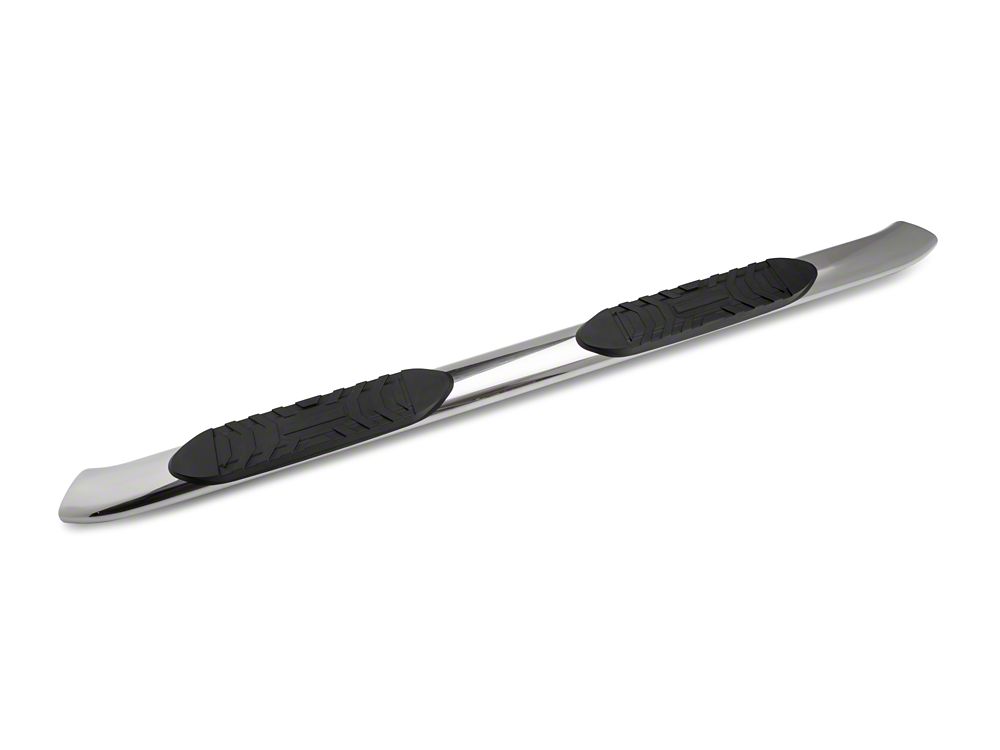 Barricade 5 Inch Oval Bent Side Step Bars; Polished Stainless; Body Mount (99-06 Extended Cab)