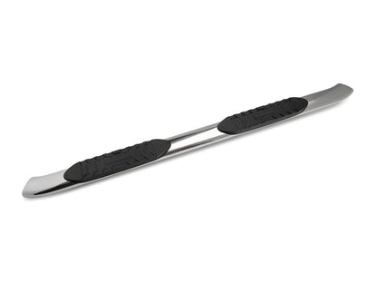 Barricade 5 Inch Oval Bent Side Step Bars; Polished Stainless; Body Mount (99-06 Extended Cab)