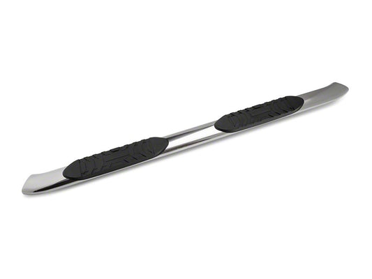 Barricade 5 Inch Oval Bent Side Step Bars; Polished Stainless; Body Mount (99-06 Extended Cab)