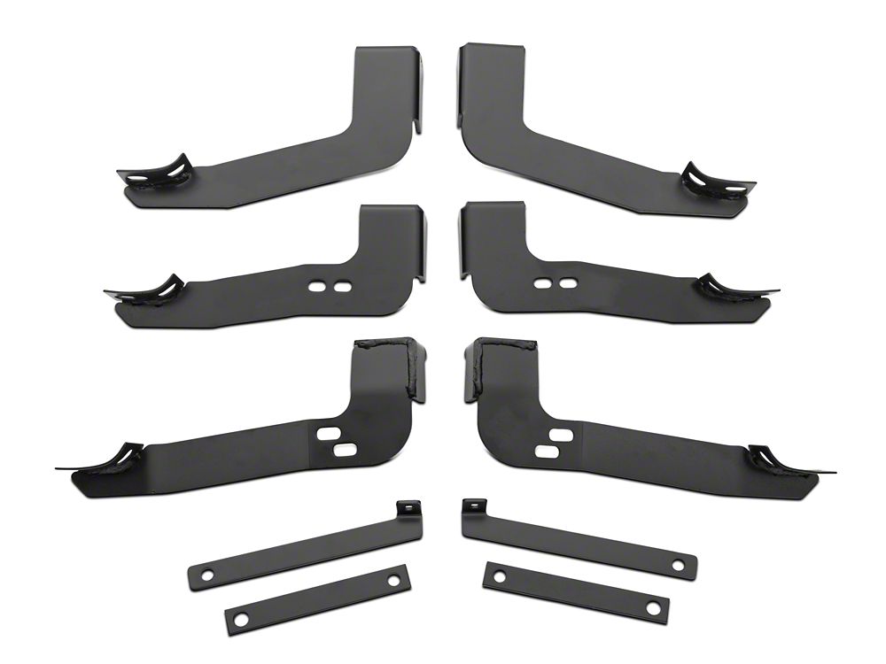 Barricade 5-Inch Oval Bent End Side Step Bars; Body Mount; Black (99-13 Sierra 1500)
