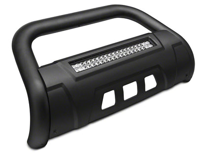 Barricade HD Bull Bar with Skid Plate and 20-Inch LED Dual-Row LED Light Bar; Textured Black (07-18 Sierra 1500)