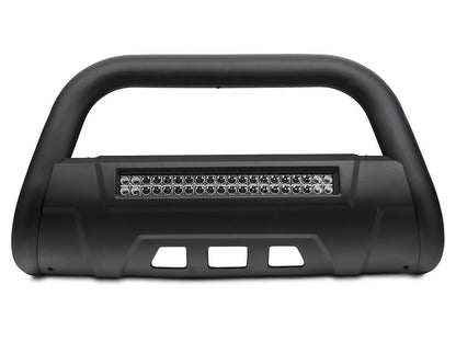 Barricade HD Bull Bar with Skid Plate and 20-Inch LED Dual-Row LED Light Bar; Textured Black (07-18 Sierra 1500)