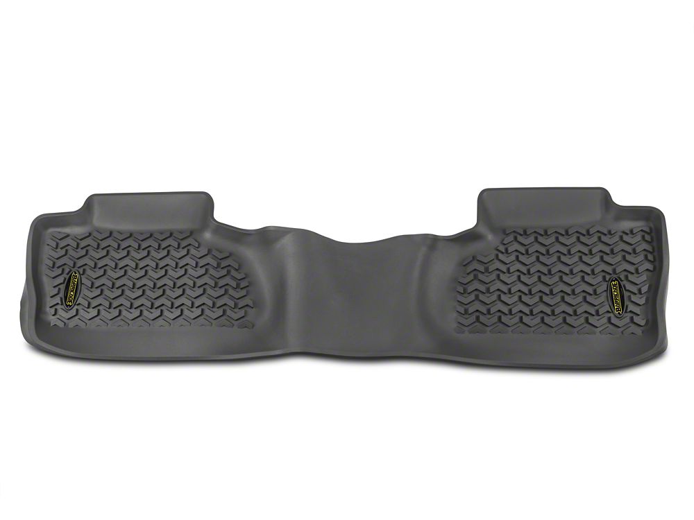 Barricade Rear Floor Mat; Gray (14-18 Sierra 1500 Double Cab, Crew Cab ...