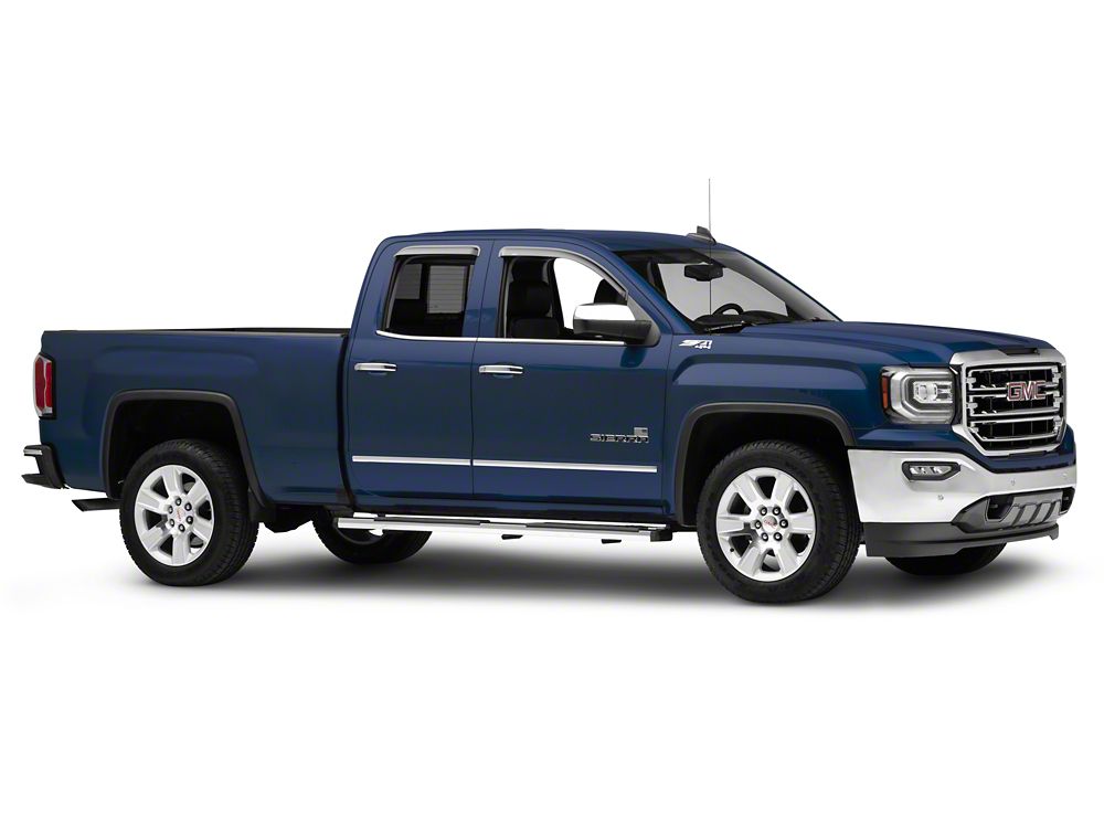 Barricade S6 Running Boards; Stainless Steel (14-18 Sierra 1500 Double Cab, Crew Cab)