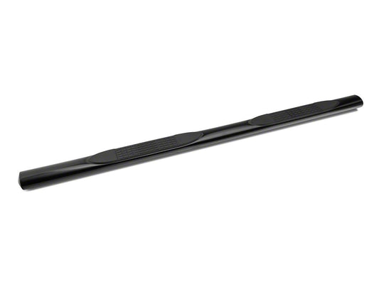 Barricade 4-Inch Oval Straight End Running Boards; Black (99-13 Sierra 1500 Extended Cab, Crew Cab)