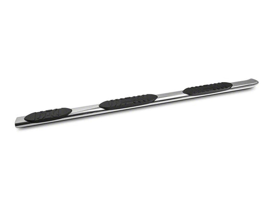 Barricade 5-Inch Oval Bent End Wheel to Wheel Side Step Bars; Stainless Steel (07-13 Sierra 1500 Extended Cab w/ 6.50-Foot Standard Box, Crew Cab)