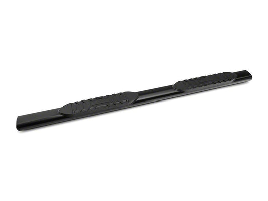 Barricade 5-Inch Oval Straight End Running Boards; Black (99-13 Sierra 1500)