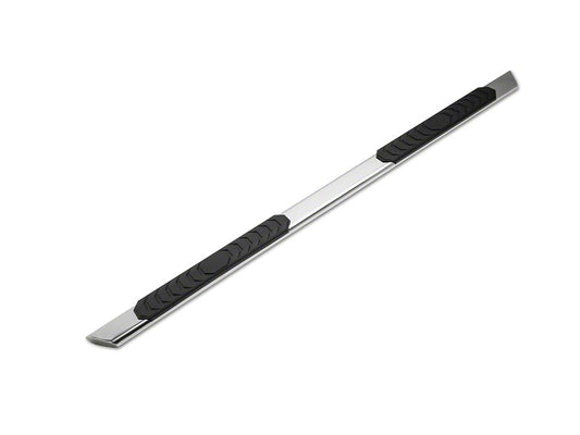 Barricade 4-Inch Flat Oval Running Boards; Stainless Steel (99-13 Sierra 1500 Extended Cab)