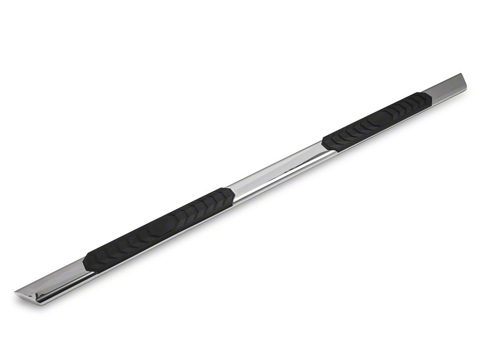 Barricade 4-Inch Flat Oval Running Boards; Stainless Steel (99-13 Sierra 1500 Crew Cab)