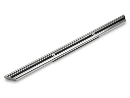 Barricade 4-Inch Flat Oval Running Boards; Stainless Steel (14-18 Sierra 1500 Regular Cab)