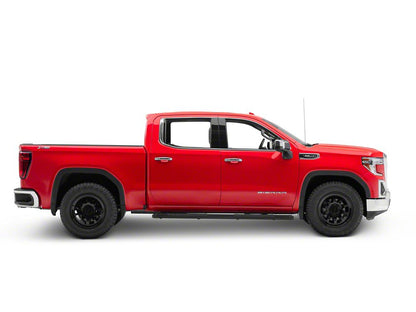 Barricade Saber 5-Inch Aluminum Side Step Bars; Black Cover Plates (19-25 Sierra 1500 Crew Cab)