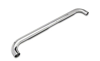 Barricade 4-Inch Oval Bent End Side Step Bars; Stainless Steel (19-25 Sierra 1500 Crew Cab)