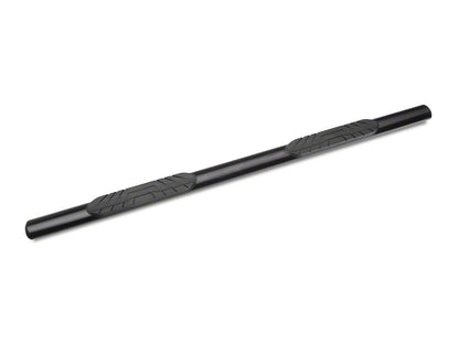 Barricade 4-Inch Oval Straight End Side Step Bars; Black (19-25 Sierra 1500 Crew Cab)