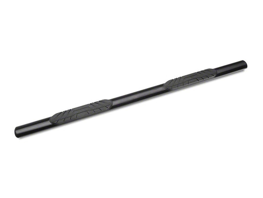 Barricade 4-Inch Oval Straight End Side Step Bars; Black (19-25 Sierra 1500 Crew Cab)