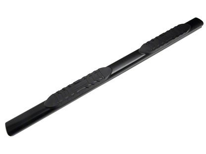 Barricade 5-Inch Oval Straight End Side Step Bars; Black (19-25 Sierra 1500 Double Cab)