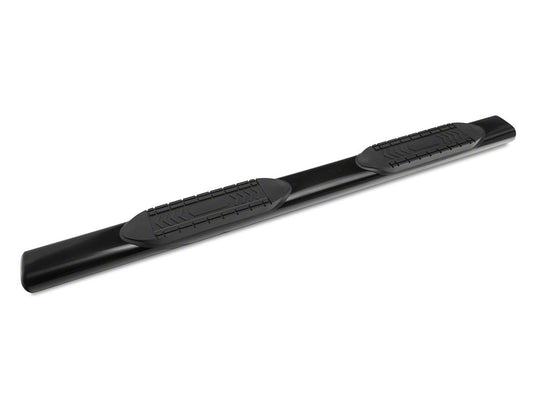 Barricade 6-Inch Oval Straight End Side Step Bars; Black (19-25 Sierra 1500 Double Cab)